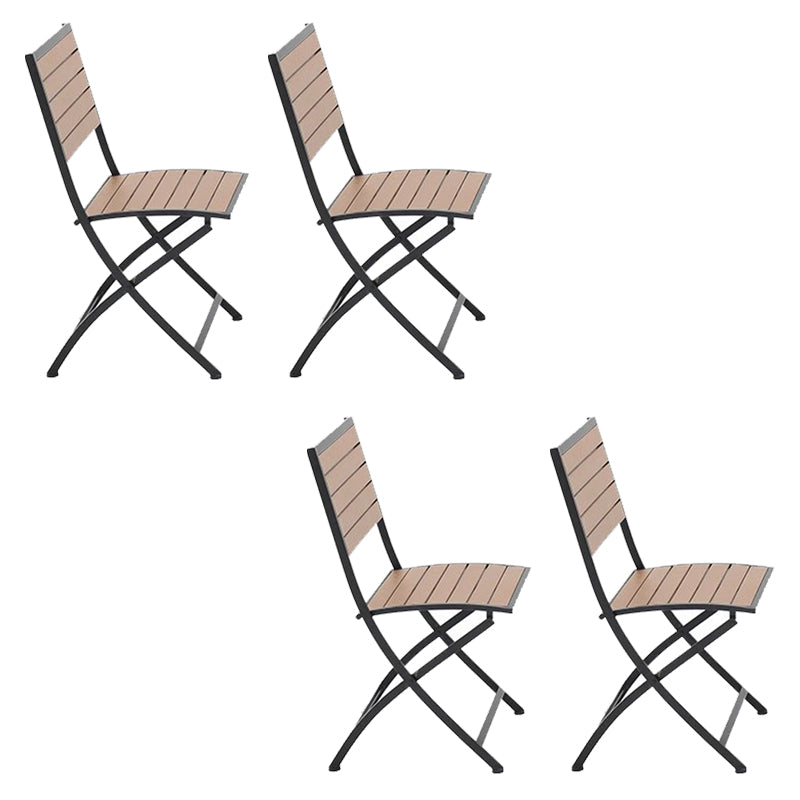 Metal Patio Dining Chair Modern Armless Outdoors Dining Chairs