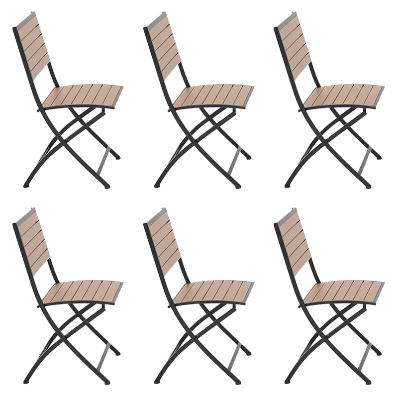 Metal Patio Dining Chair Modern Armless Outdoors Dining Chairs