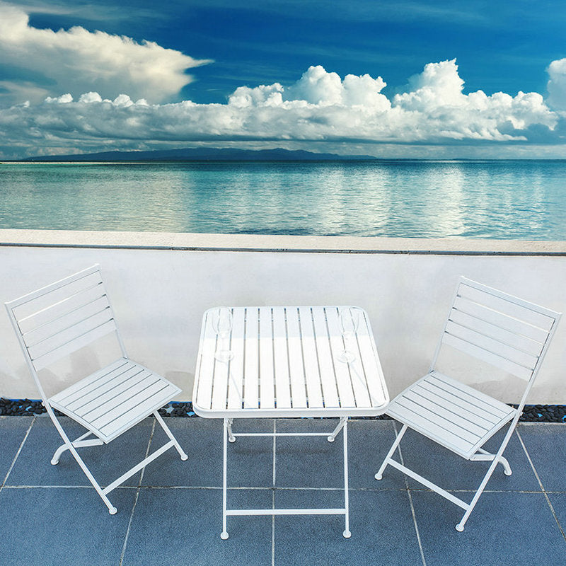 Metal Patio Dining Chair Modern Armless Outdoors Dining Chairs