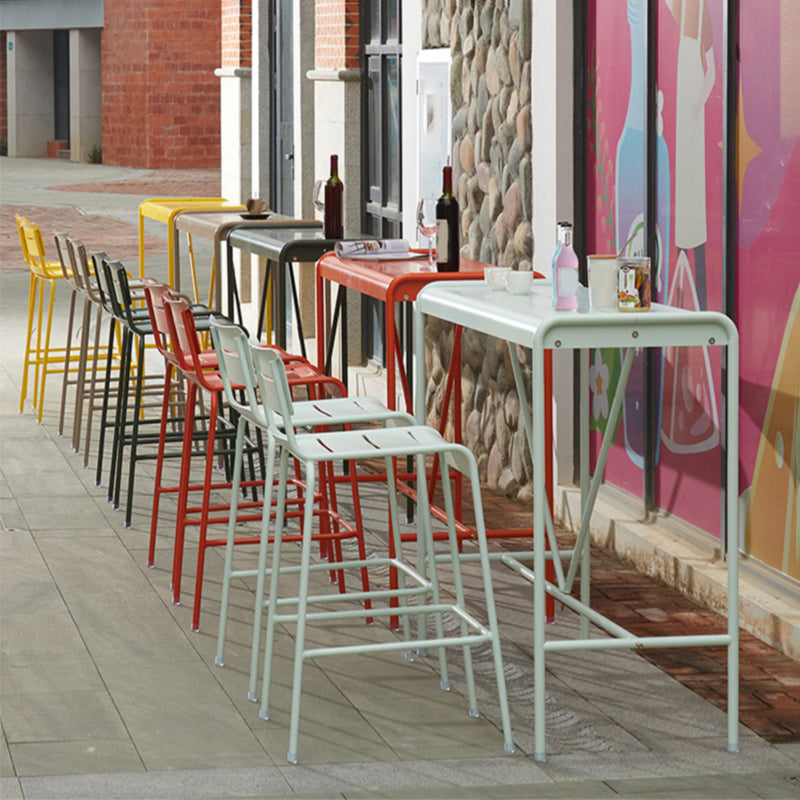 Modern Patio Dining Armchair Aluminum Open Back With Arm Outdoor Bistro Chairs
