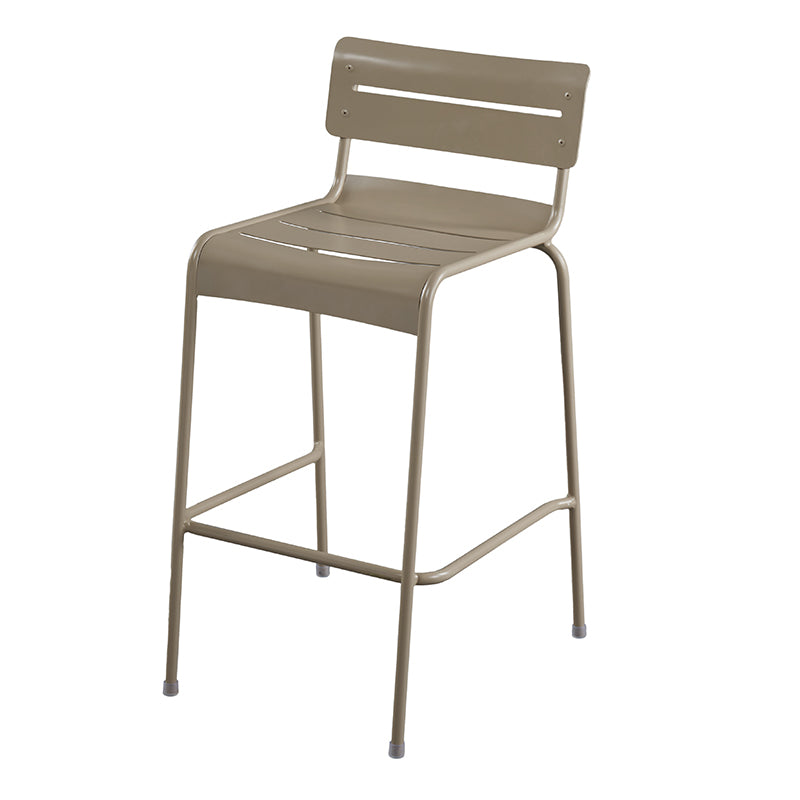 Modern Patio Dining Armchair Aluminum Open Back With Arm Outdoor Bistro Chairs