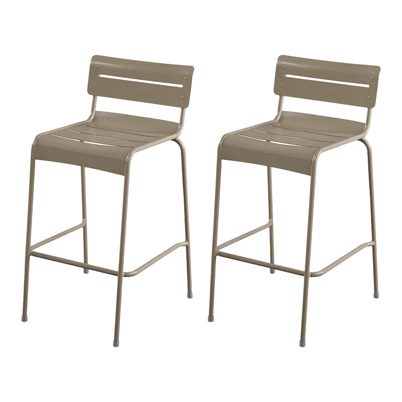 Modern Patio Dining Armchair Aluminum Open Back With Arm Outdoor Bistro Chairs