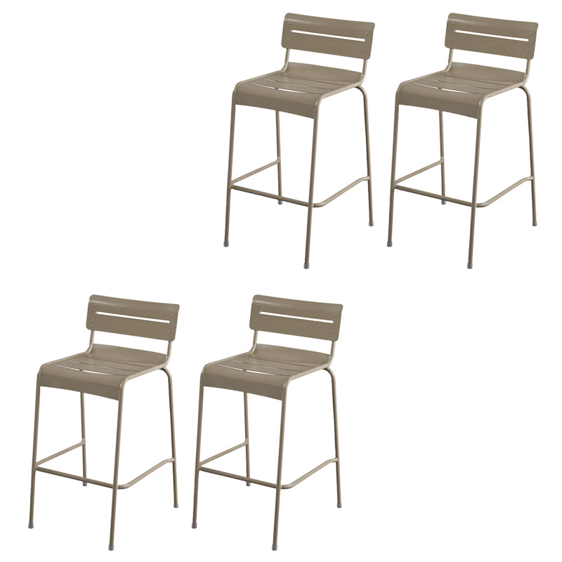Modern Patio Dining Armchair Aluminum Open Back With Arm Outdoor Bistro Chairs