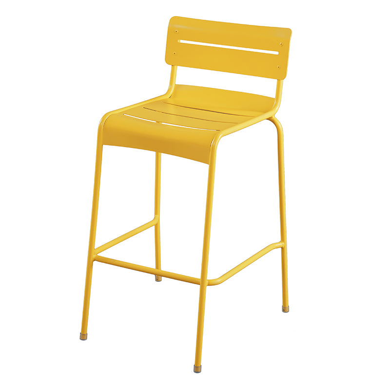 Modern Patio Dining Armchair Aluminum Open Back With Arm Outdoor Bistro Chairs