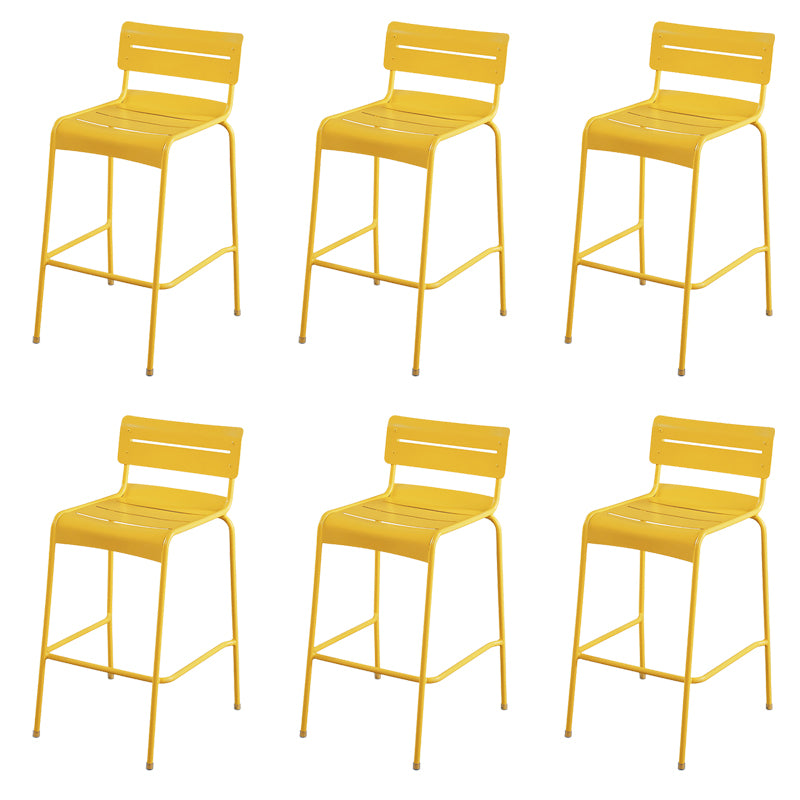 Modern Patio Dining Armchair Aluminum Open Back With Arm Outdoor Bistro Chairs