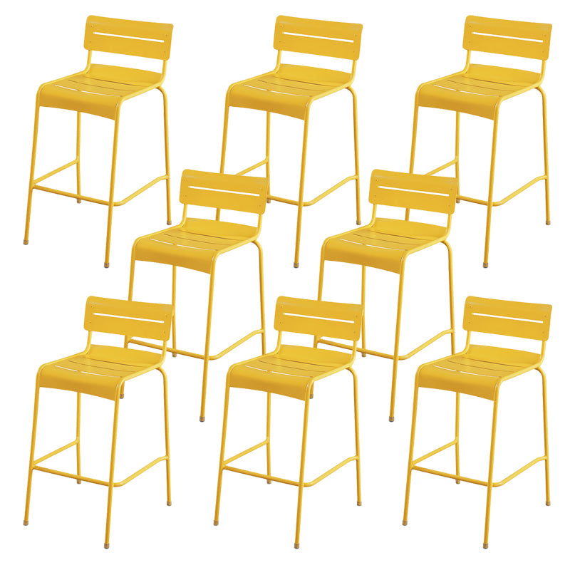 Modern Patio Dining Armchair Aluminum Open Back With Arm Outdoor Bistro Chairs