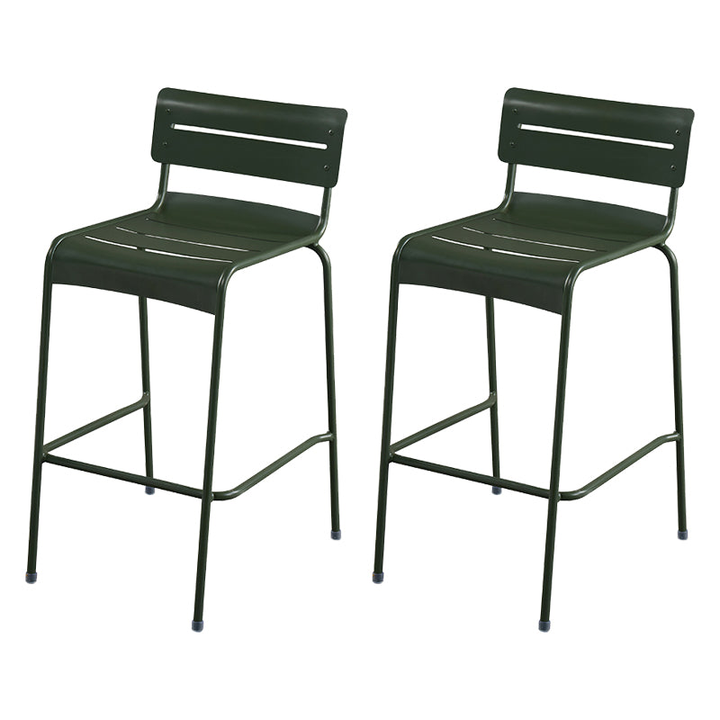 Modern Patio Dining Armchair Aluminum Open Back With Arm Outdoor Bistro Chairs