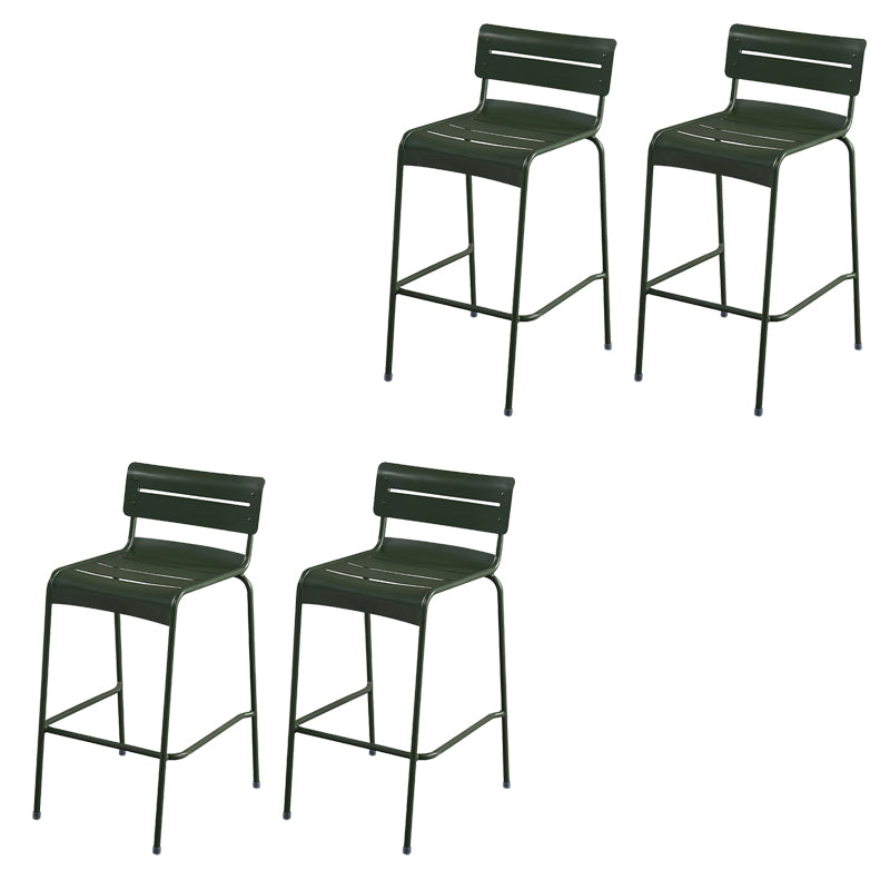 Modern Patio Dining Armchair Aluminum Open Back With Arm Outdoor Bistro Chairs