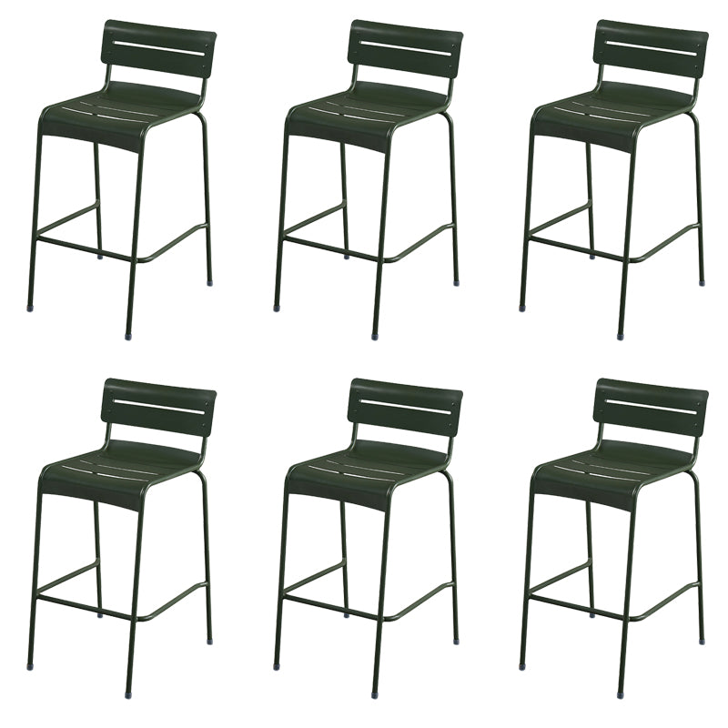 Modern Patio Dining Armchair Aluminum Open Back With Arm Outdoor Bistro Chairs