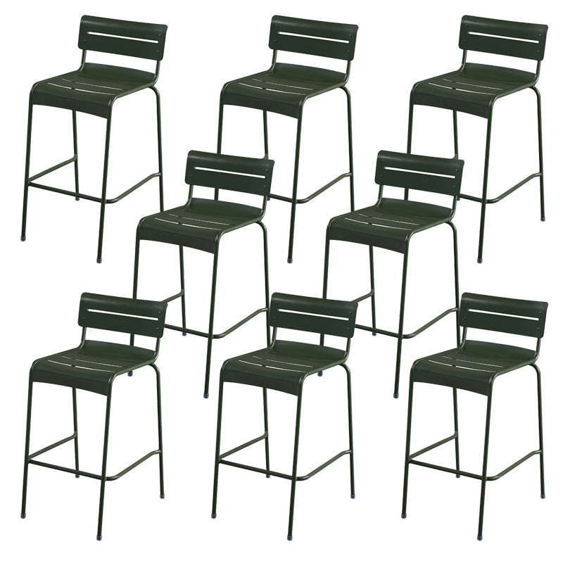 Modern Patio Dining Armchair Aluminum Open Back With Arm Outdoor Bistro Chairs