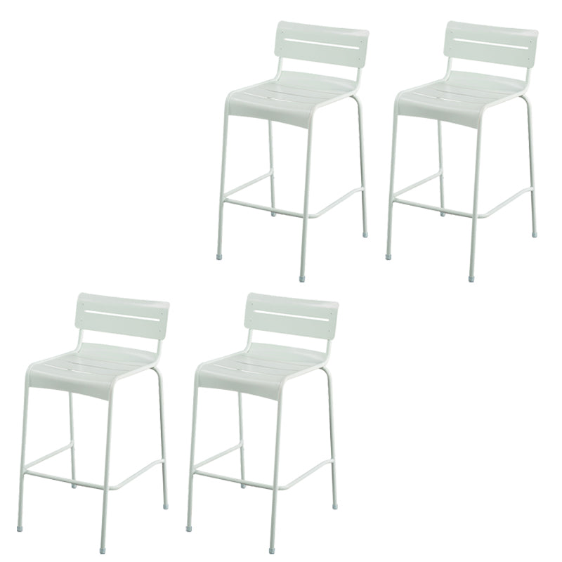 Modern Patio Dining Armchair Aluminum Open Back With Arm Outdoor Bistro Chairs