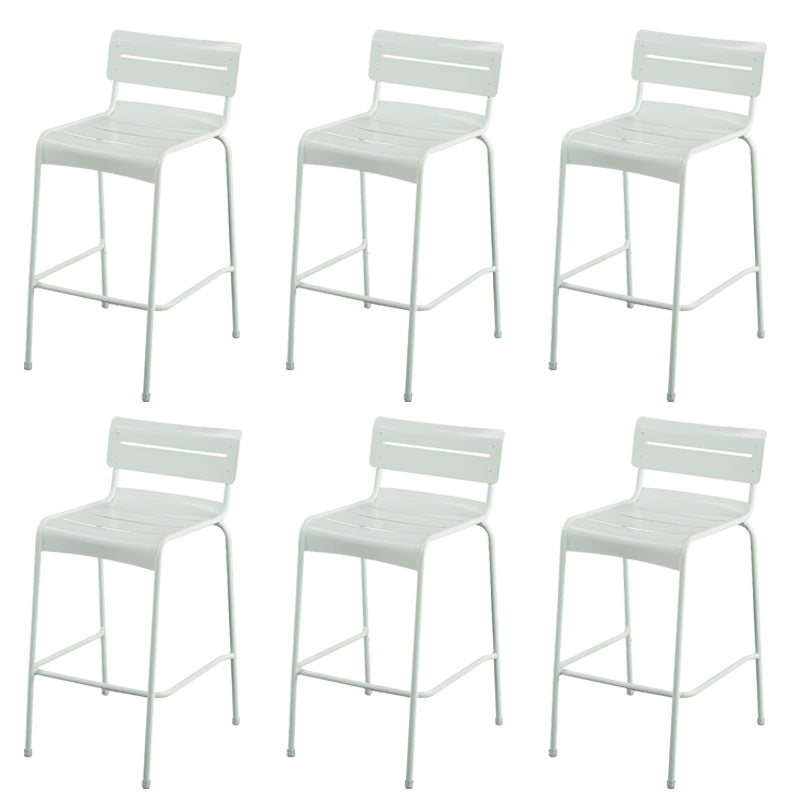 Modern Patio Dining Armchair Aluminum Open Back With Arm Outdoor Bistro Chairs