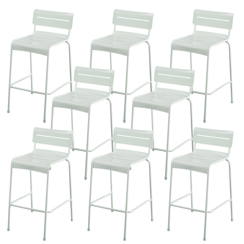 Modern Patio Dining Armchair Aluminum Open Back With Arm Outdoor Bistro Chairs