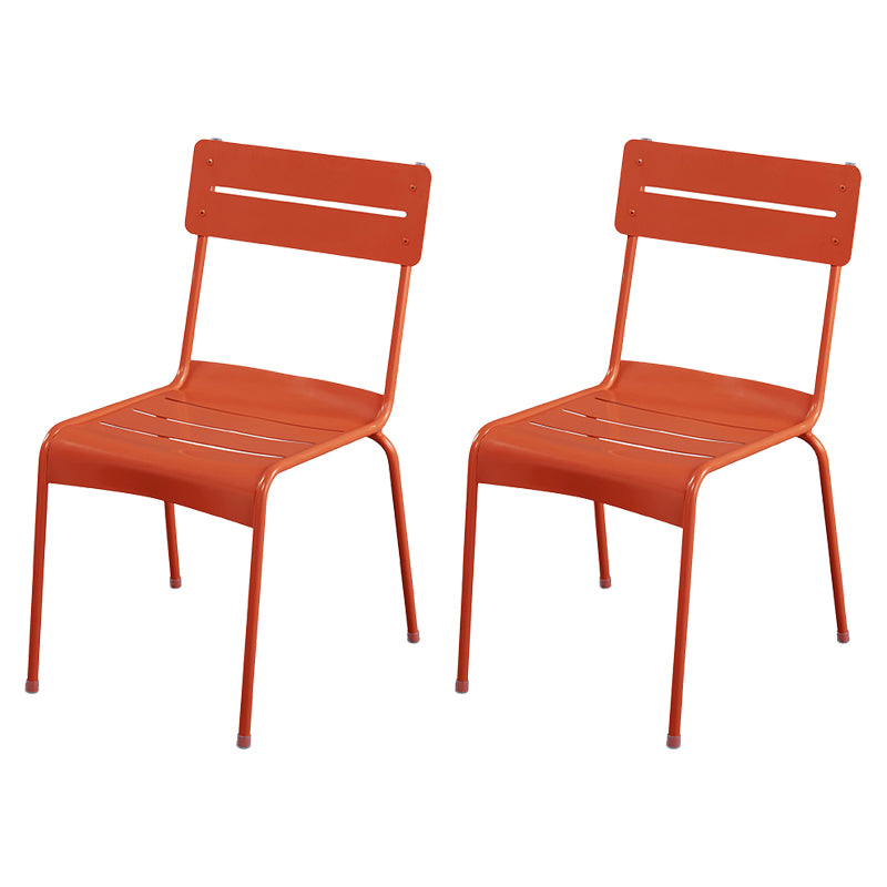 Modern Patio Dining Armchair Aluminum Open Back With Arm Outdoor Bistro Chairs