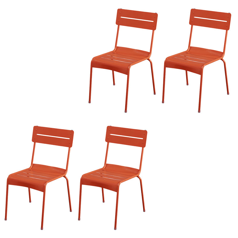 Modern Patio Dining Armchair Aluminum Open Back With Arm Outdoor Bistro Chairs