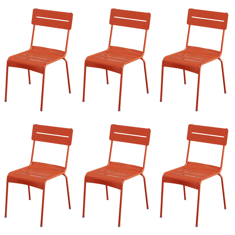Modern Patio Dining Armchair Aluminum Open Back With Arm Outdoor Bistro Chairs