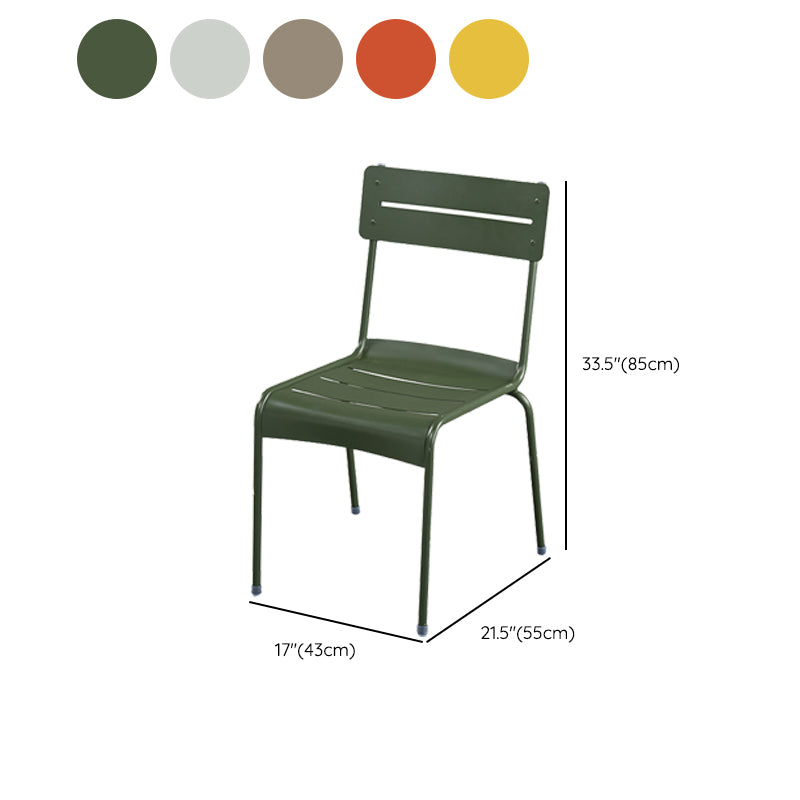 Modern Patio Dining Armchair Aluminum Open Back With Arm Outdoor Bistro Chairs