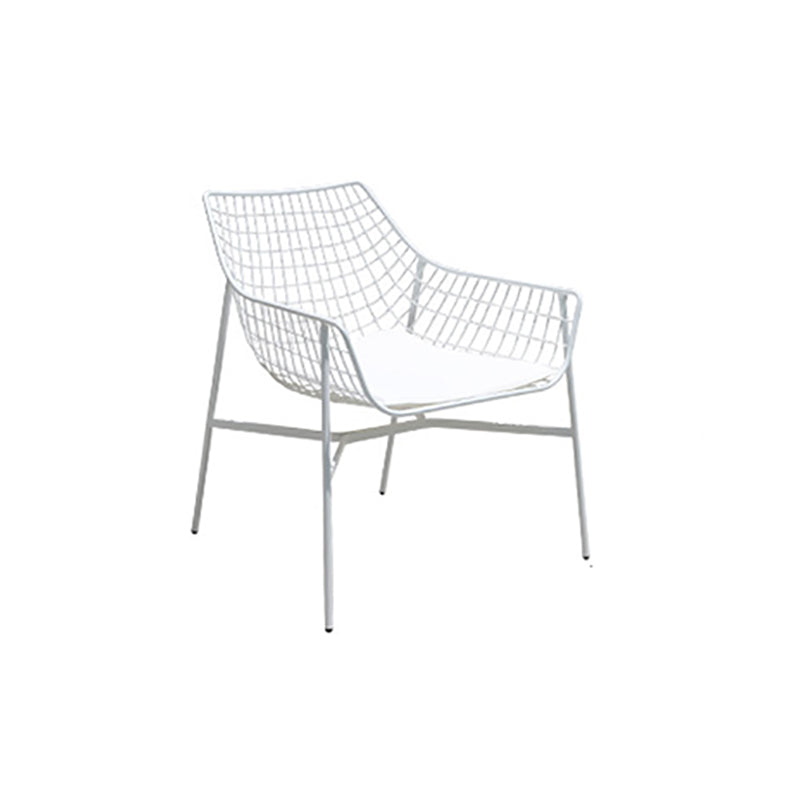 Industrial Dining Chairs Iron With Arm Open Back Outdoor Bistro Chairs