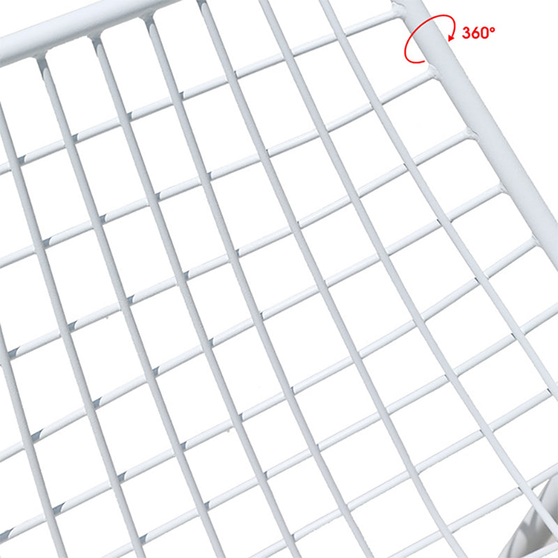 Industrial Dining Chairs Iron With Arm Open Back Outdoor Bistro Chairs