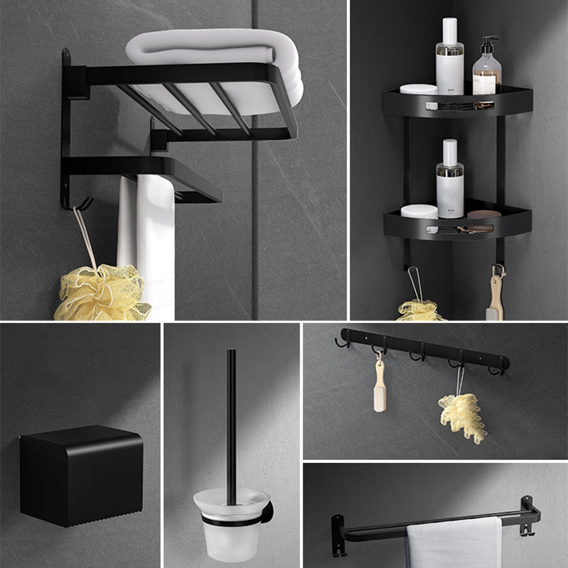 Black Modern Bathroom Accessory Set Stainless Bathroom Hardware