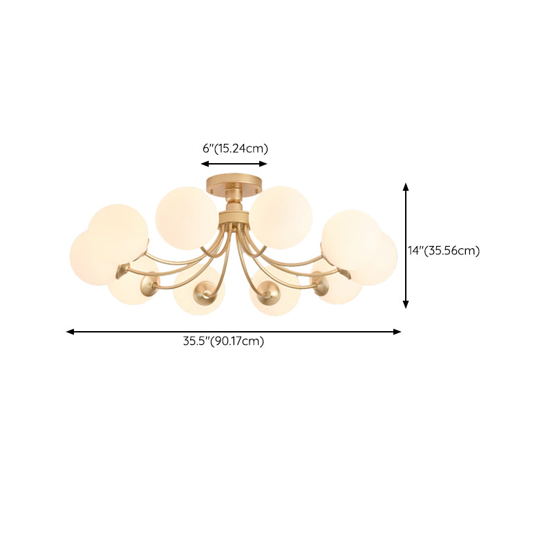 Modern Simple Iron Ceiling Light Ball Shape Ceiling Lamp for Living Room