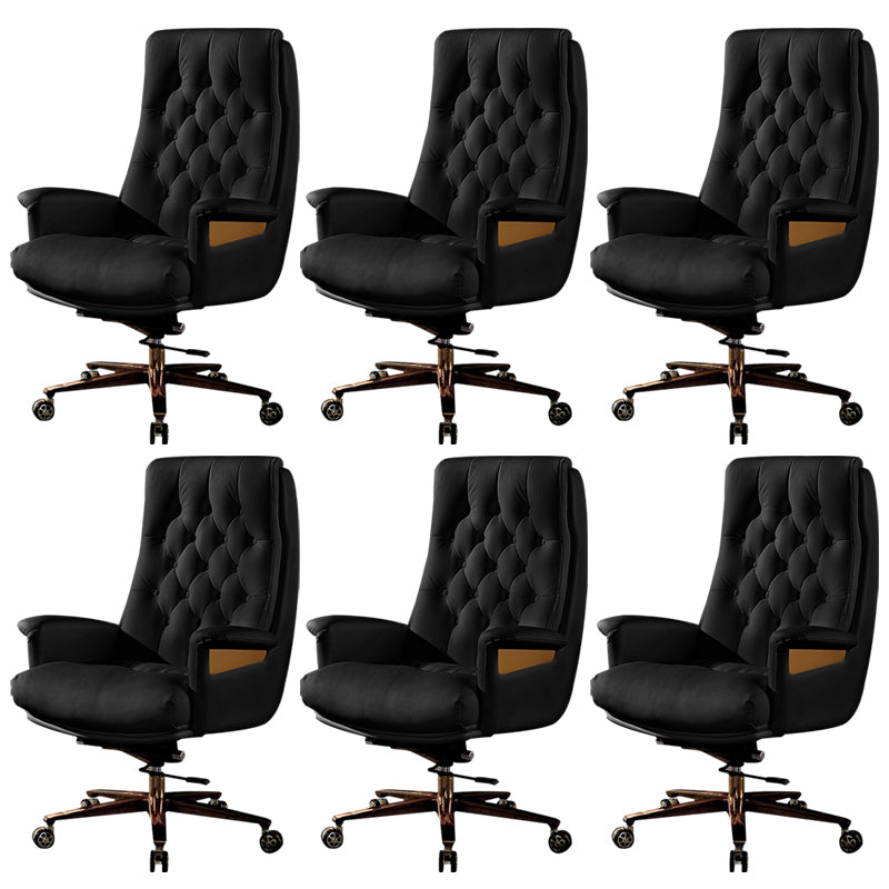 Fixed Arms Swivel Chair Modern Adjustable Seat Height Chair with Wheels