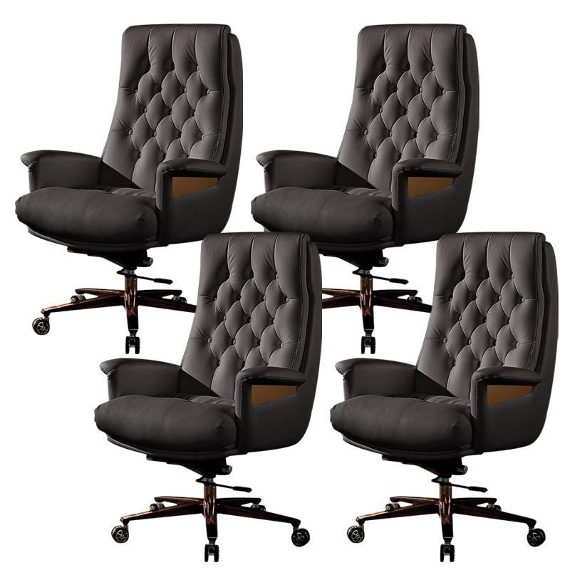 Fixed Arms Swivel Chair Modern Adjustable Seat Height Chair with Wheels