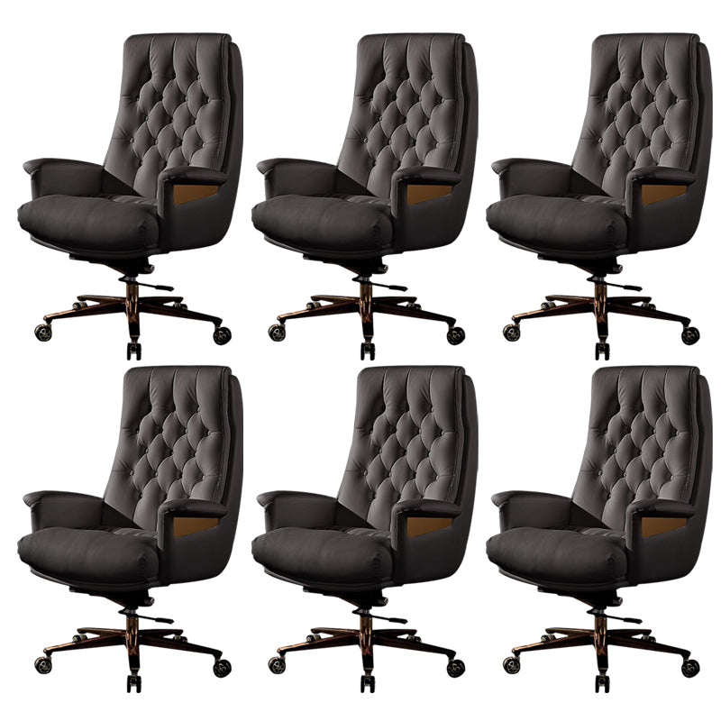 Fixed Arms Swivel Chair Modern Adjustable Seat Height Chair with Wheels