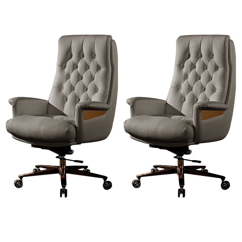 Fixed Arms Swivel Chair Modern Adjustable Seat Height Chair with Wheels