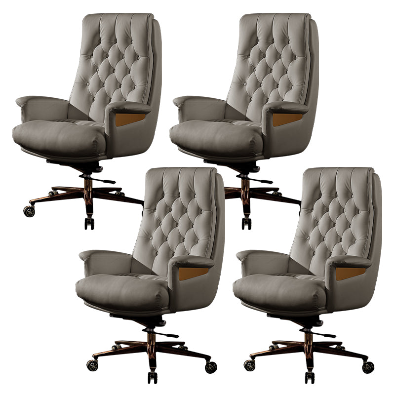 Fixed Arms Swivel Chair Modern Adjustable Seat Height Chair with Wheels