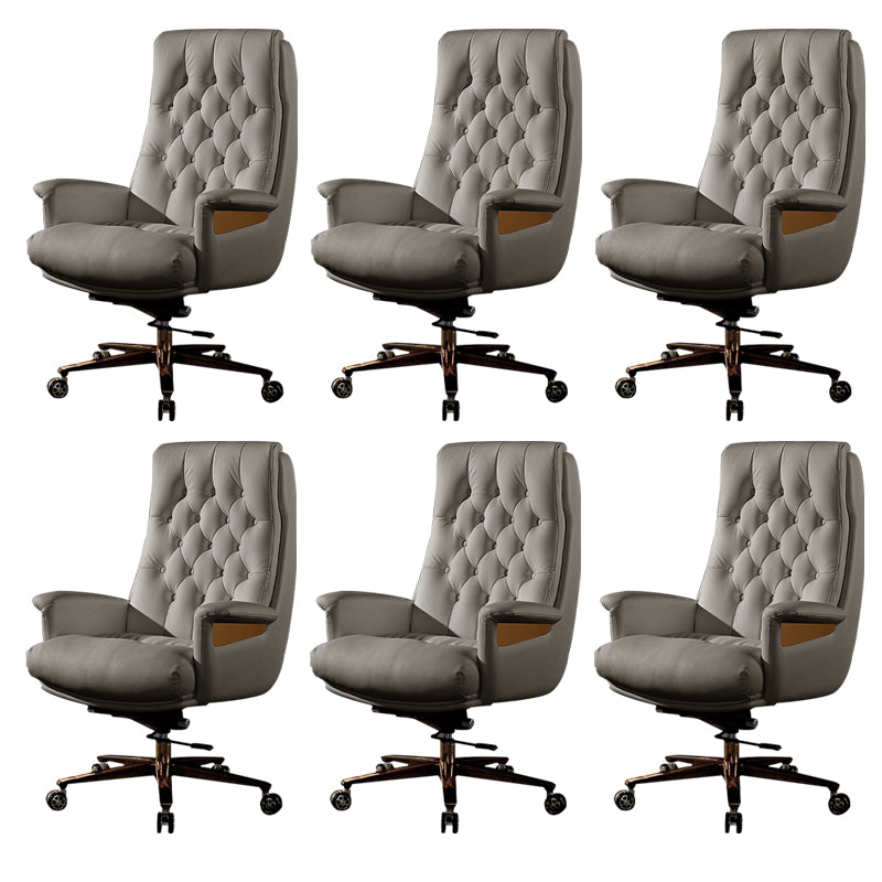 Fixed Arms Swivel Chair Modern Adjustable Seat Height Chair with Wheels