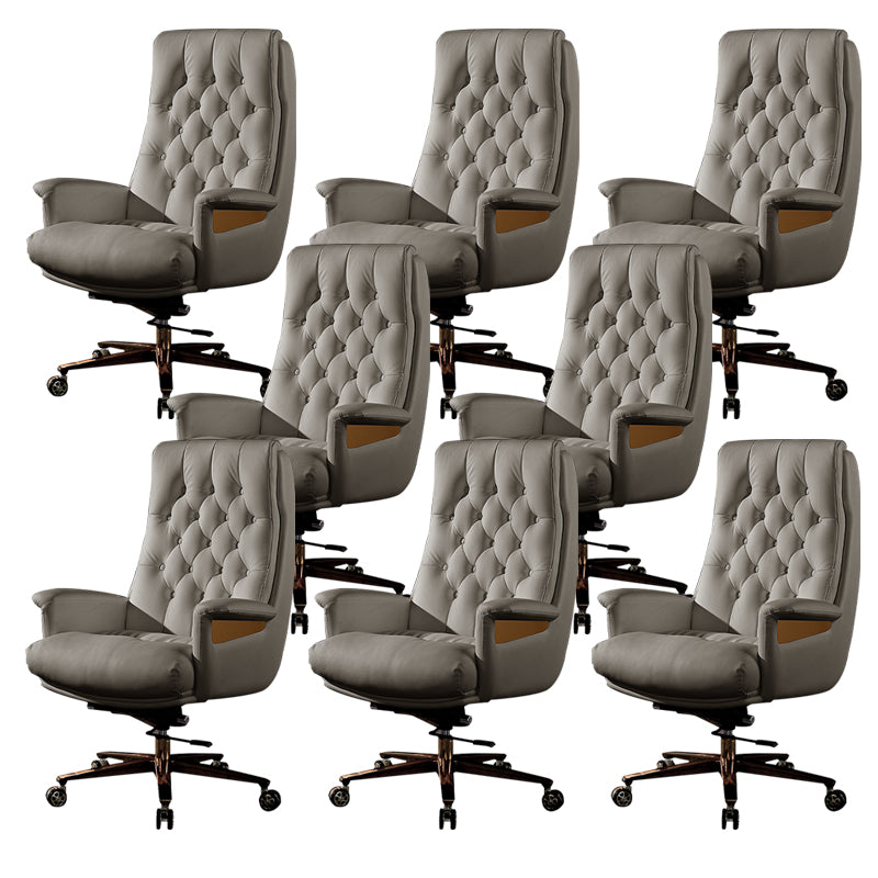 Fixed Arms Swivel Chair Modern Adjustable Seat Height Chair with Wheels