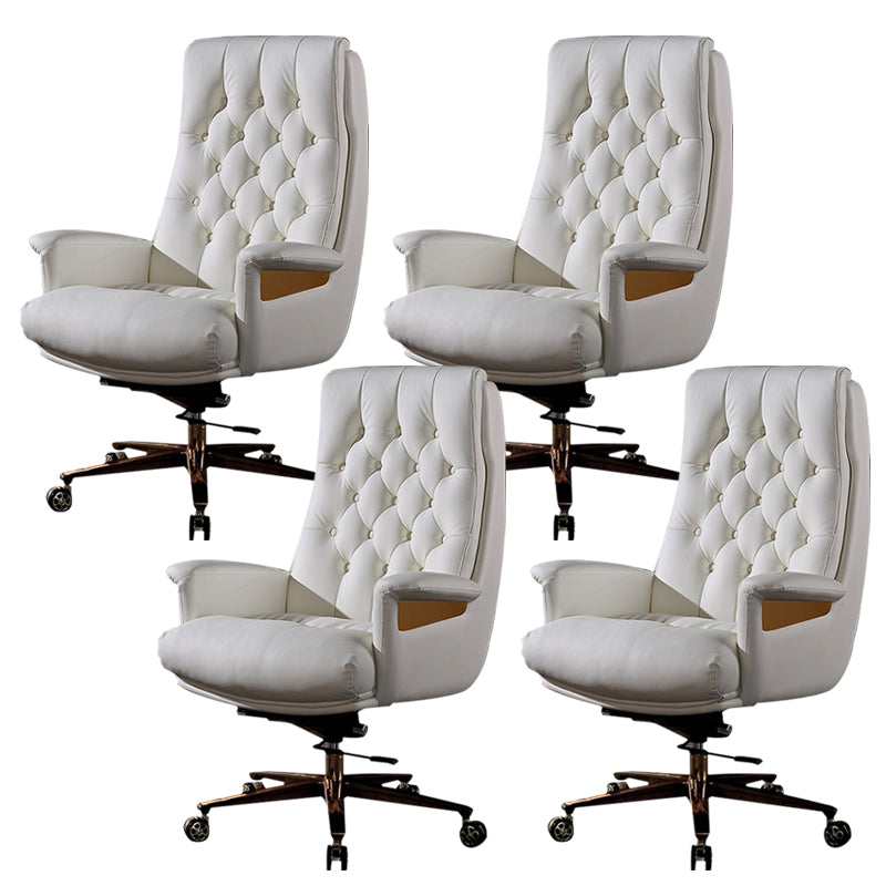 Fixed Arms Swivel Chair Modern Adjustable Seat Height Chair with Wheels