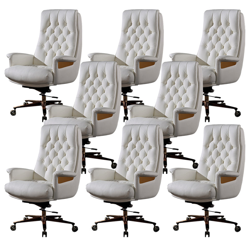 Fixed Arms Swivel Chair Modern Adjustable Seat Height Chair with Wheels