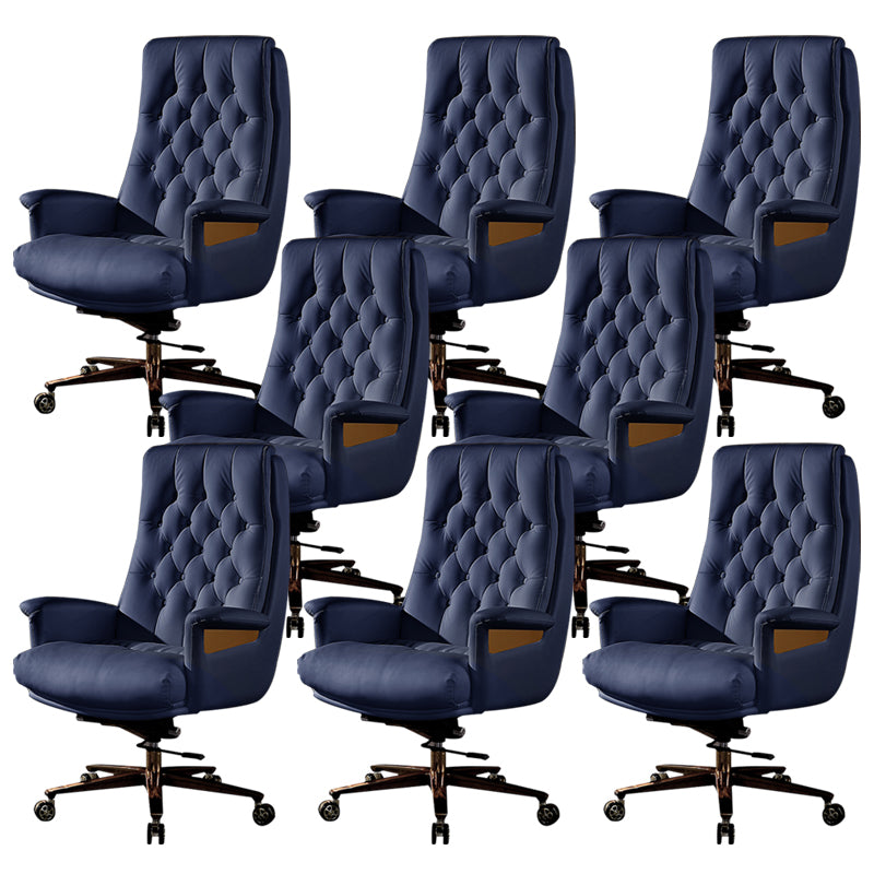 Fixed Arms Swivel Chair Modern Adjustable Seat Height Chair with Wheels