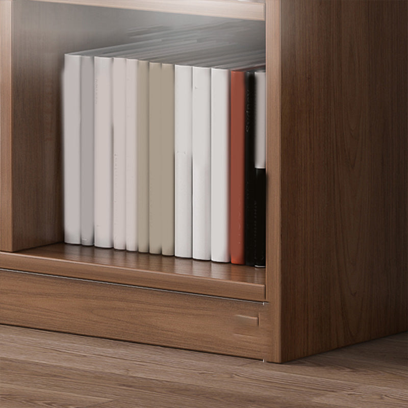 Closed Back Scandinavian Bookcase Engineered Wood Standard Bookshelf