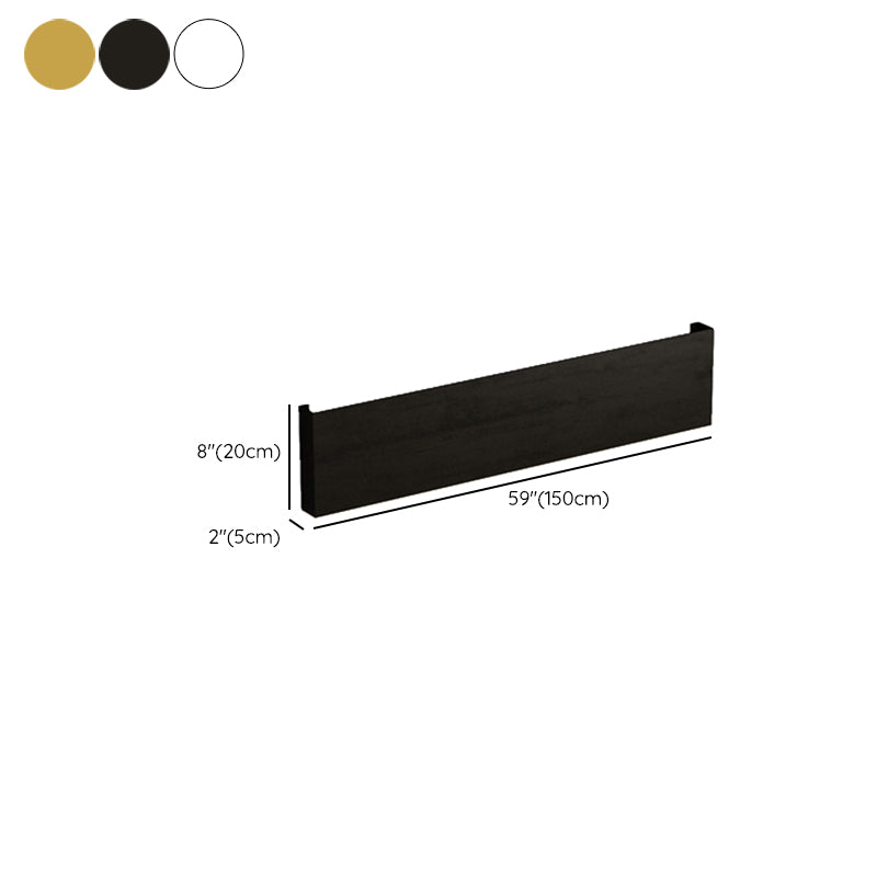 Closed Back Floating Bookshelf Contemporary Metal Bookcase with Shelves