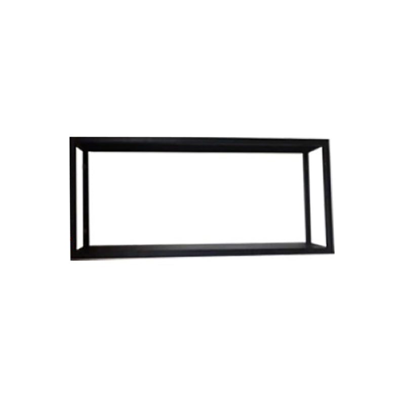 Closed Back Wall Mounted Bookshelf Metal Shelves Included Bookcase in Black
