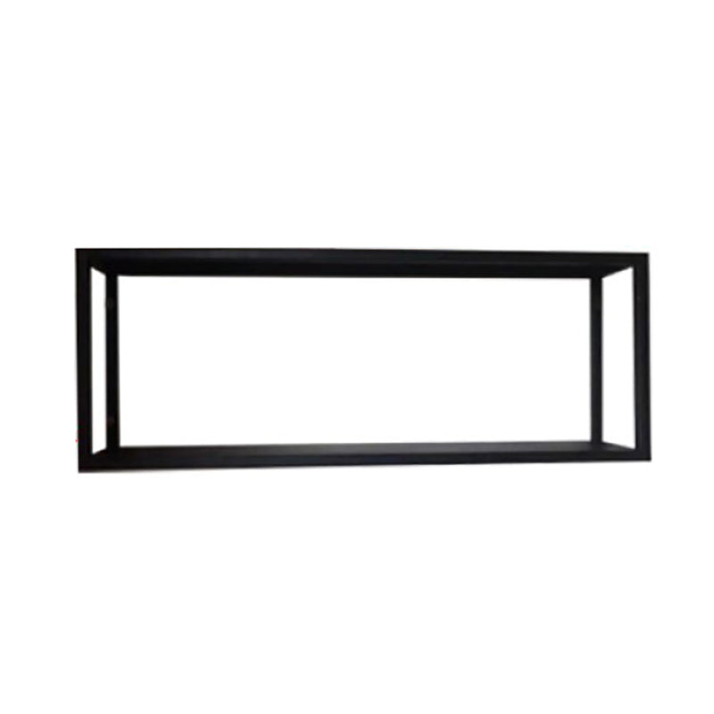 Closed Back Wall Mounted Bookshelf Metal Shelves Included Bookcase in Black