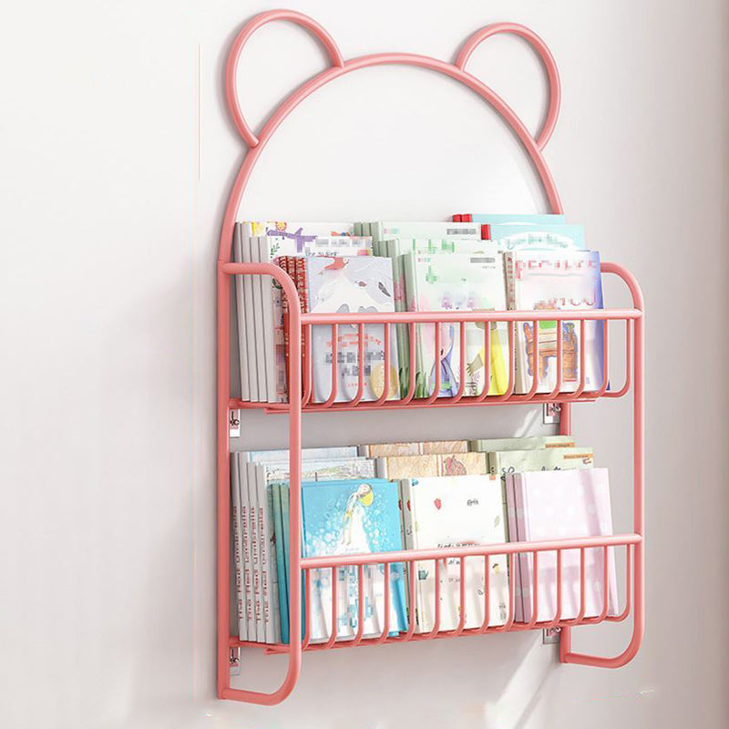 Metal Contemporary Bookshelf Floating Closed Back Bookcase with Shelves