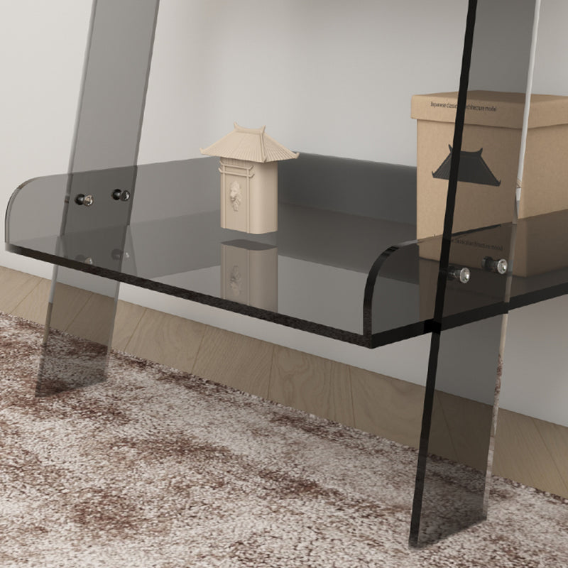 Contemporary Acrylic Bookcase Standard Open Back Bookshelf with Shelves