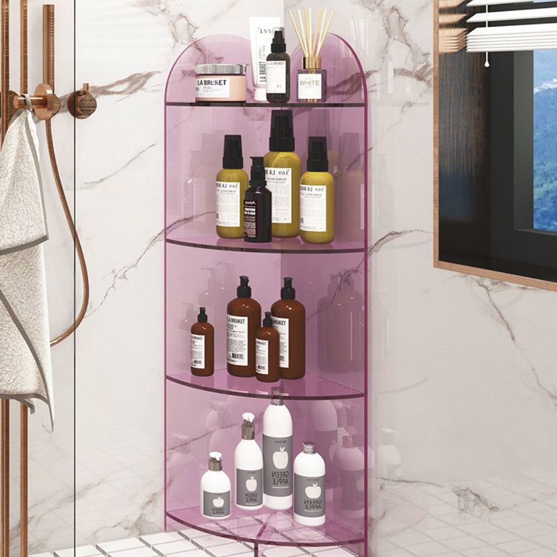 Modern Style Closed Back Bookshelf Corner Acrylic Bookcase with Triangle Shelves