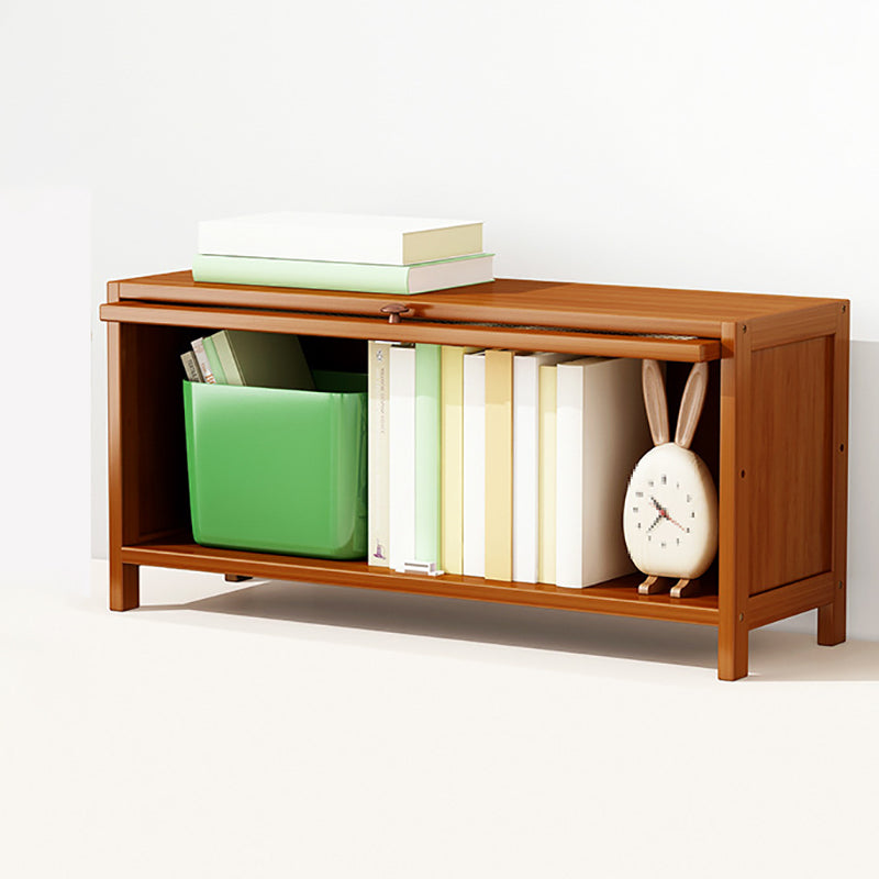 Bamboo Contemporary Bookshelf Standard Bookcase with Cabinets