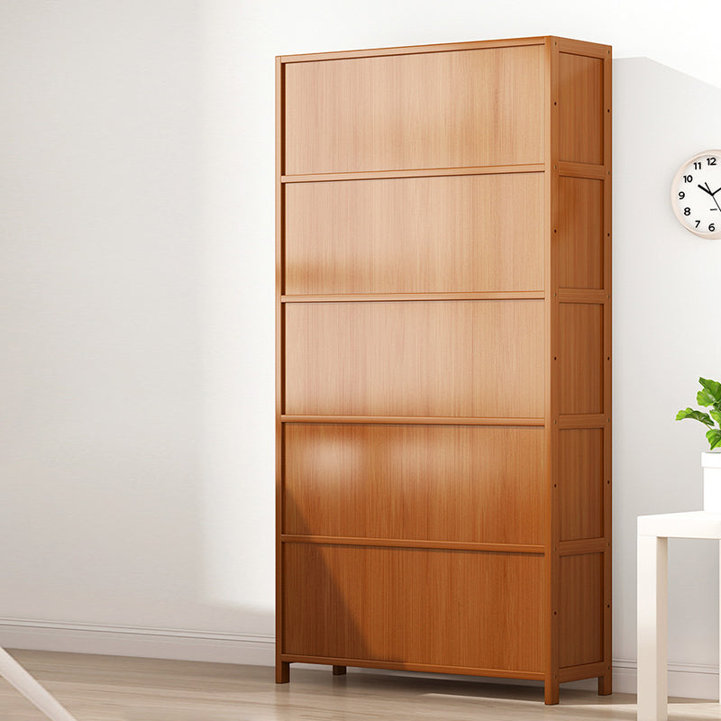 Bamboo Contemporary Bookshelf Standard Bookcase with Cabinets