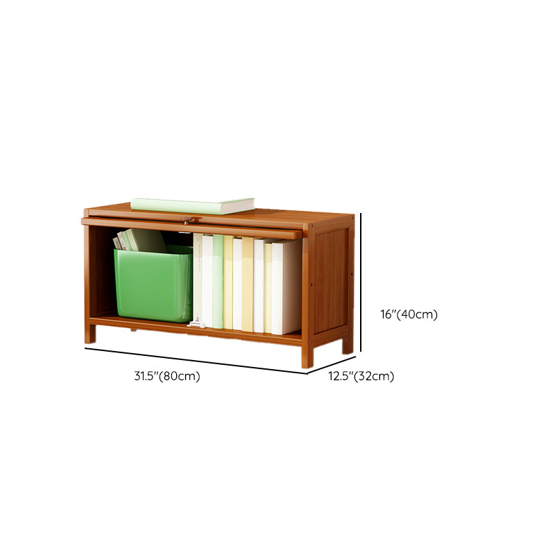 Bamboo Contemporary Bookshelf Standard Bookcase with Cabinets