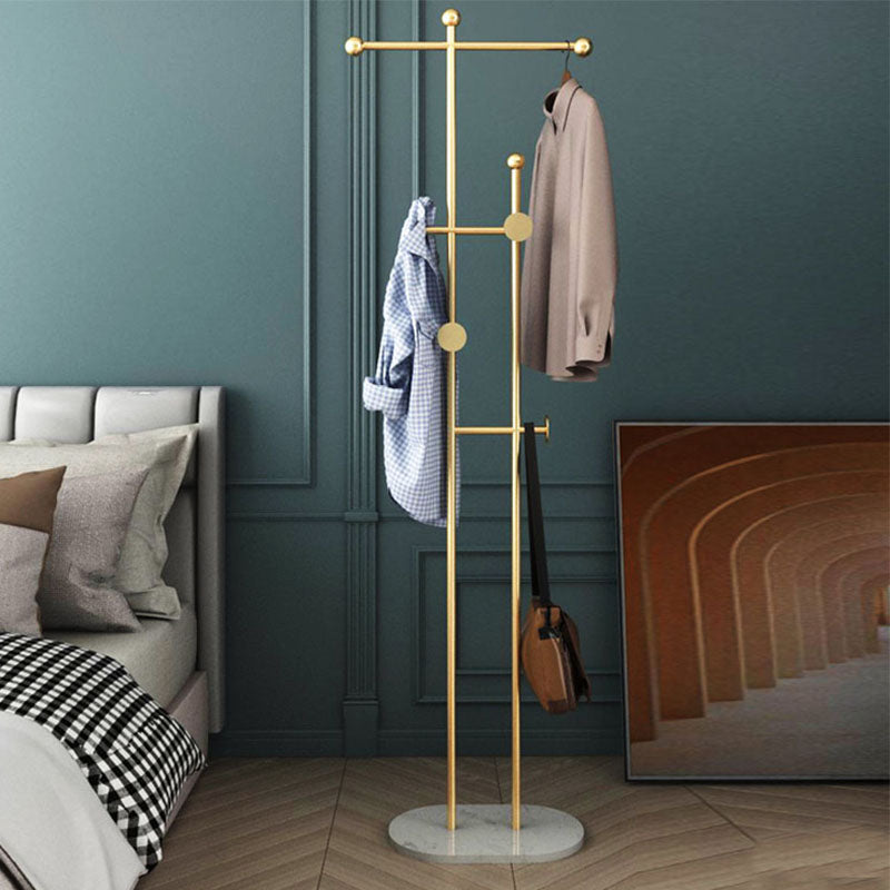 Creative Coat Rack Gorgeous Multi Coat Hooks Metal Coat Rack with Marble Bottom