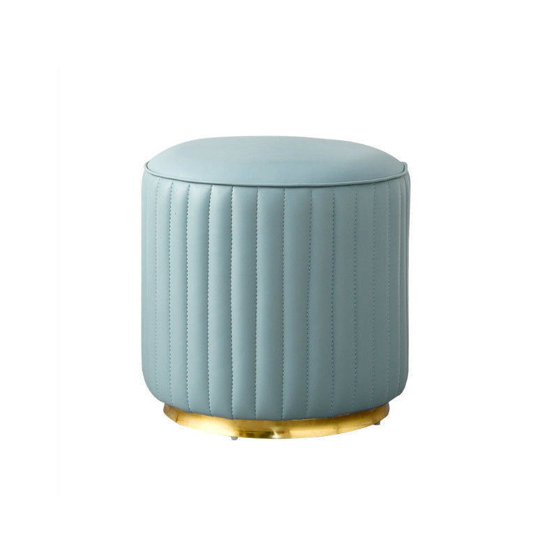 Modern Round Pouf Stain Resistant Velvet Pouf for Living Room