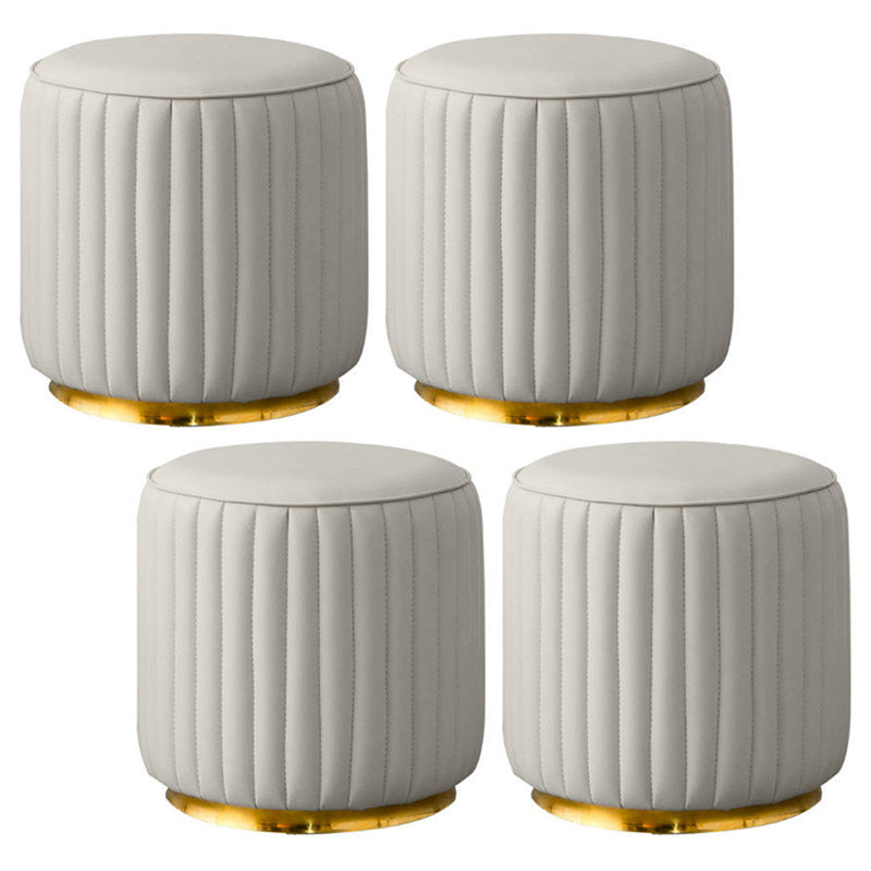 Modern Round Pouf Stain Resistant Velvet Pouf for Living Room