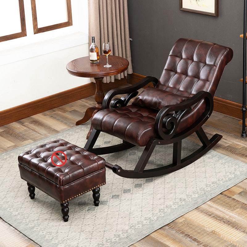 Mid-Century Modern Style Rocking Chair Wooden Sofa Rocking Chair