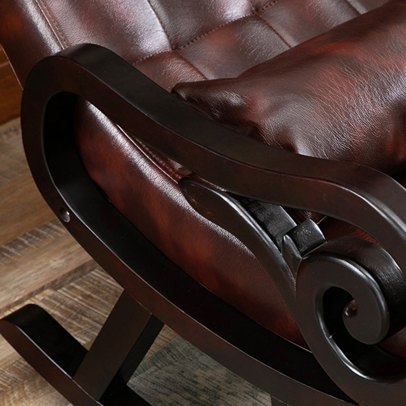 Mid-Century Modern Style Rocking Chair Wooden Sofa Rocking Chair